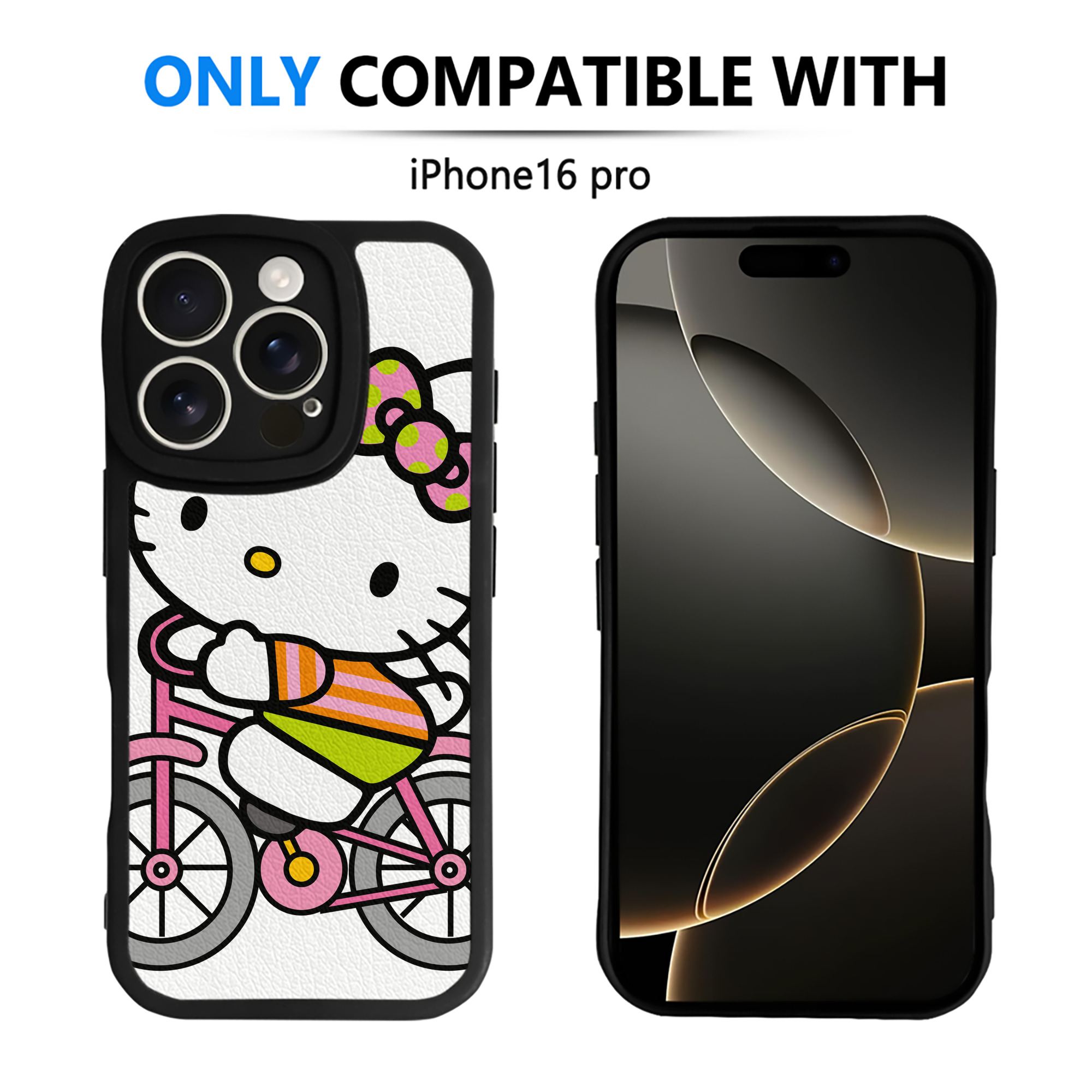 （画像用） Hello Kitty ハローキティ 【iPhone 16シリーズ対応】シリコンスマホケース（レザー調） 材質：シリコン